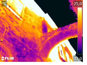 Indagine IR — zona critica in copertura