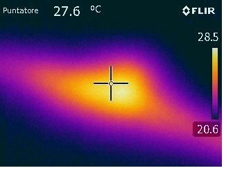 Immagine IR — anomalia termica puntuale